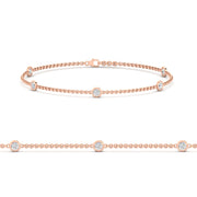Bezel Diamond Chain Bracelet
